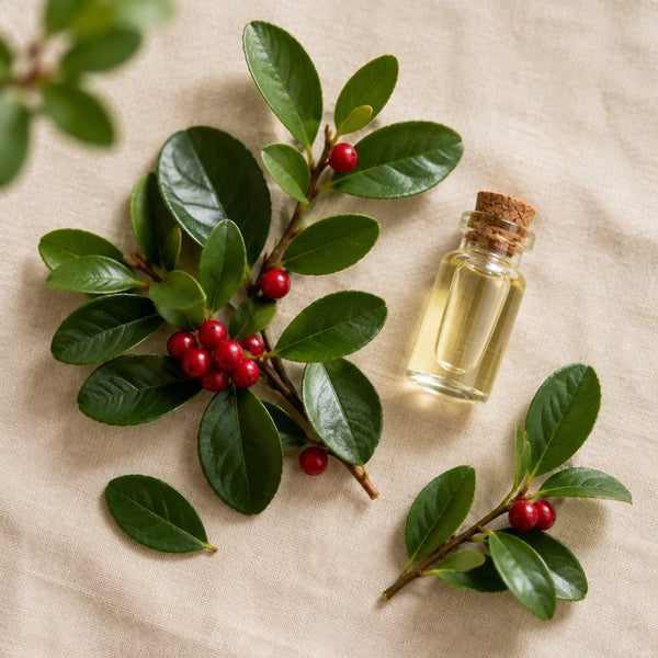 Wintergreen leaves and berries