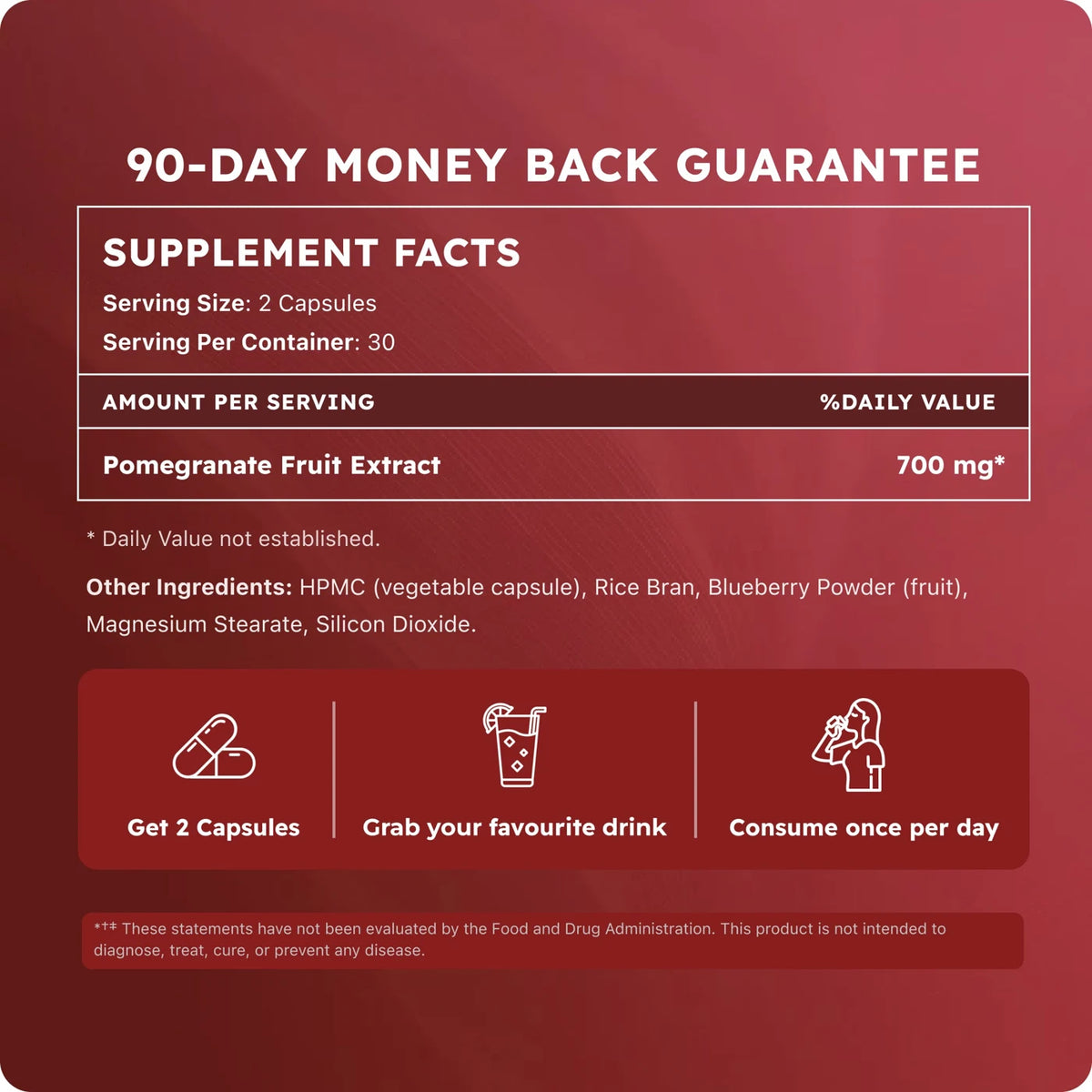 Relevo Organic Pomegranate Extract Capsules