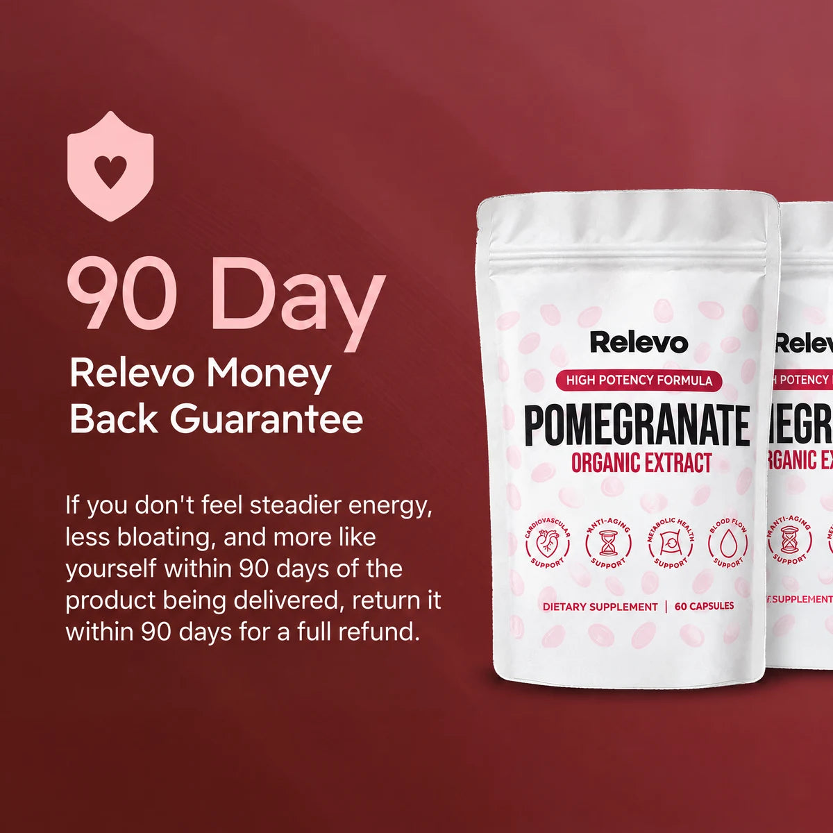 Relevo Organic Pomegranate Extract Capsules