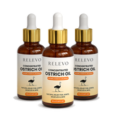 3 bottles of RELEVO Concentrated Ostrich Oil
